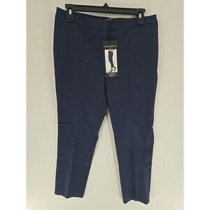Mario Serrani Italy Women's Slim Fit Pants Navy Medallion 6x27‎ NWT